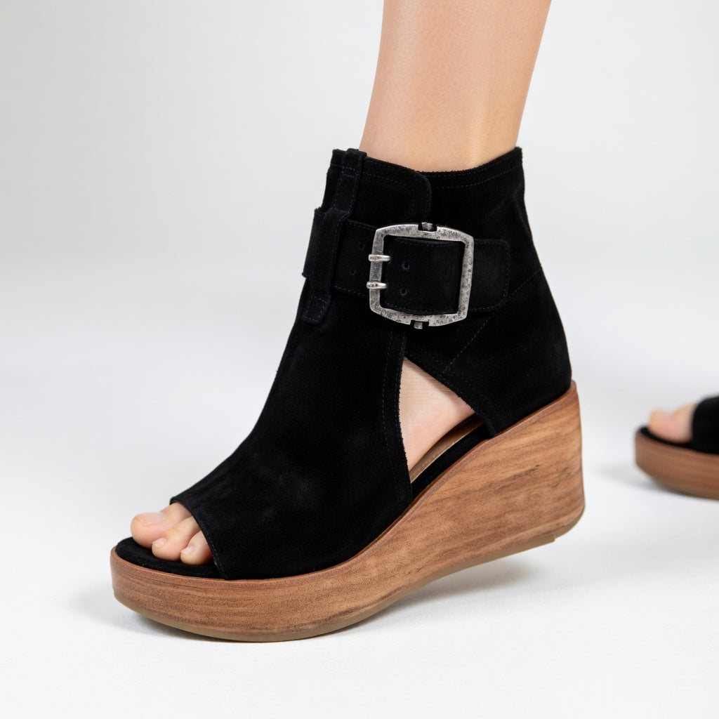 Orélisse™ - Stivaletti con zeppa aperta stile moderno