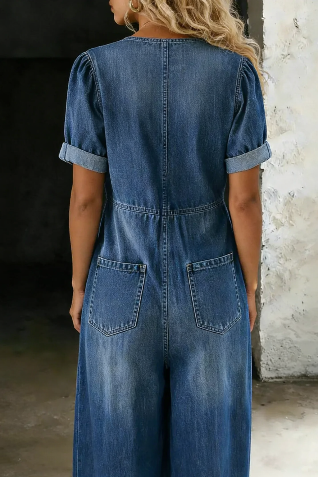Maya™ | Tuta denim scollatura a V