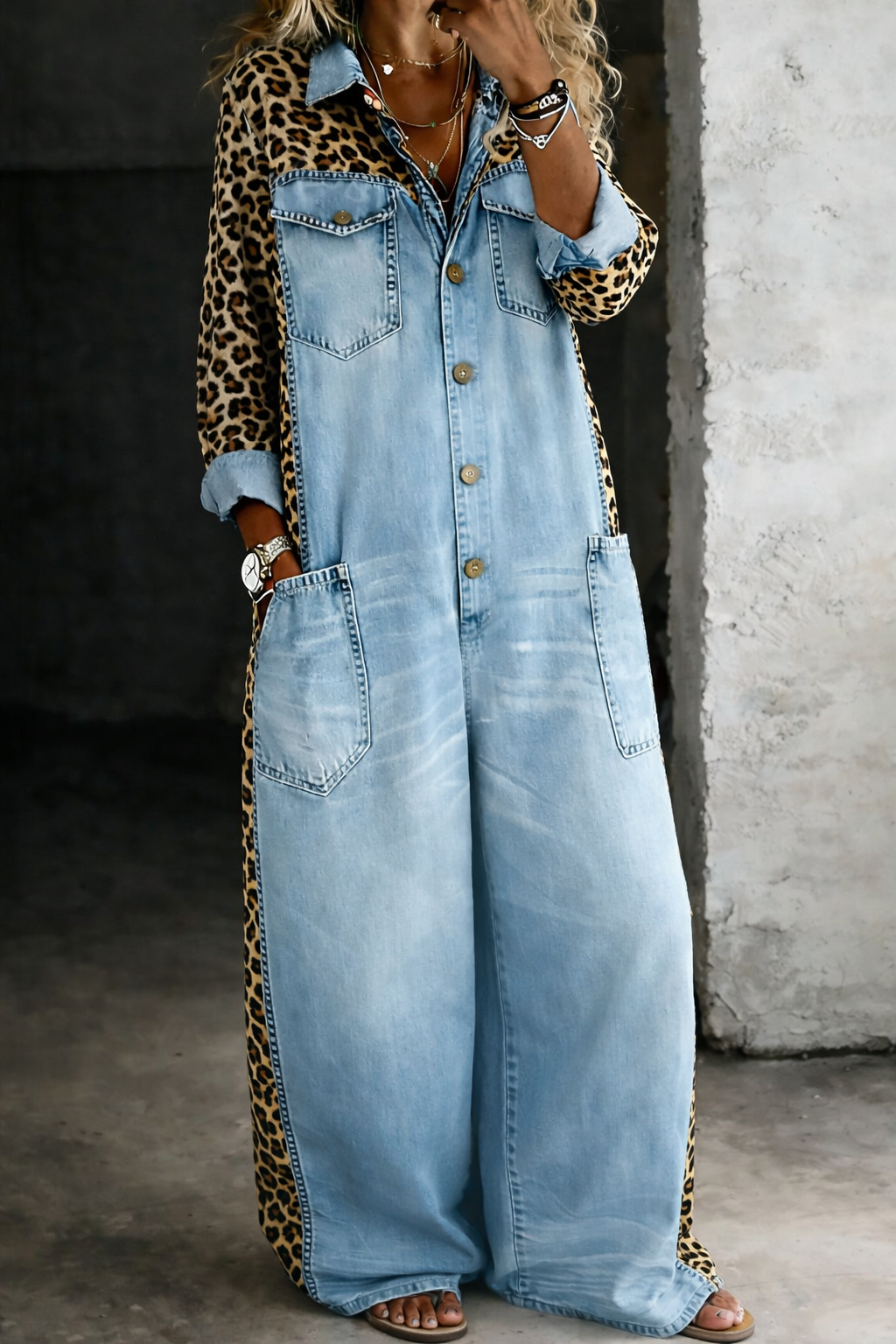 Amanda™ | Tuta camicia in jeans