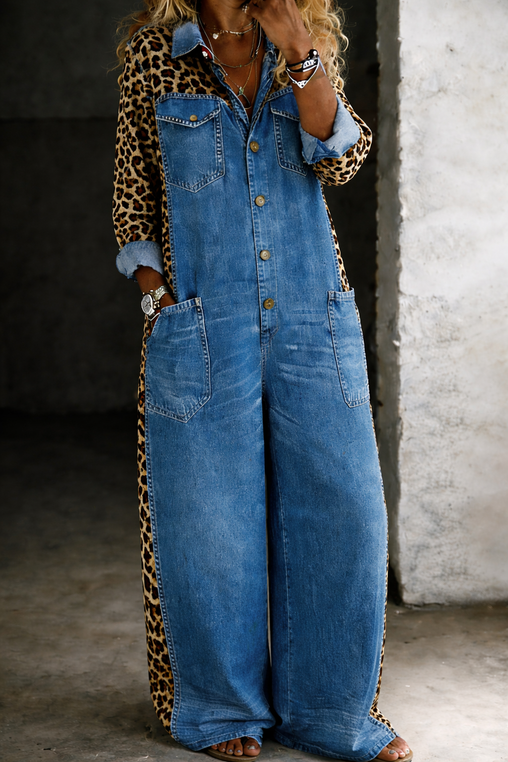 Amanda™ | Tuta camicia in jeans