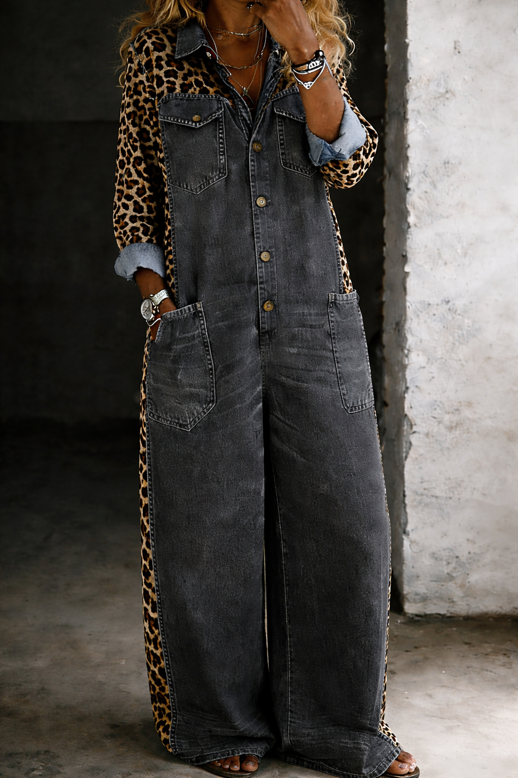 Amanda™ | Tuta camicia in jeans