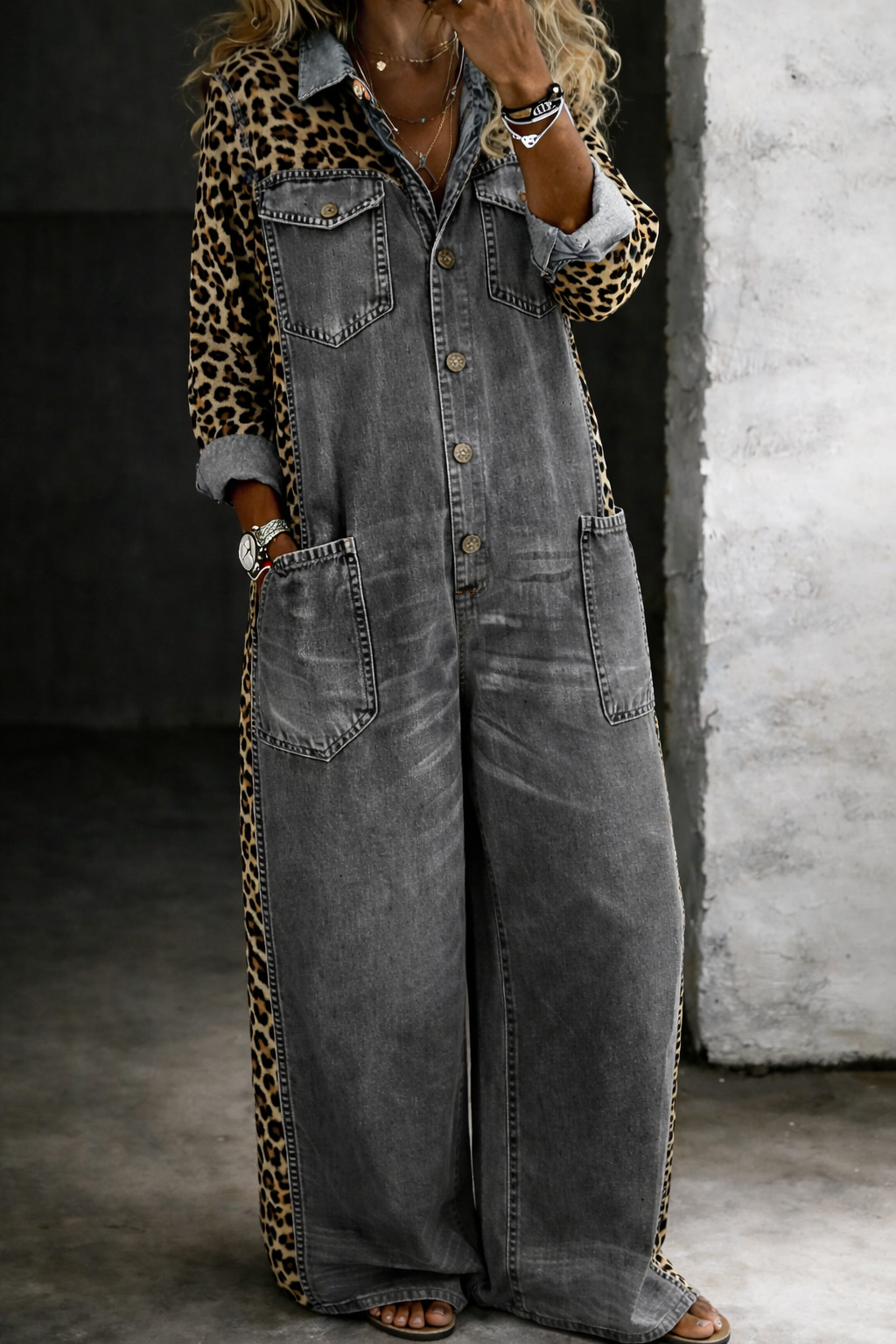 Amanda™ | Tuta camicia in jeans
