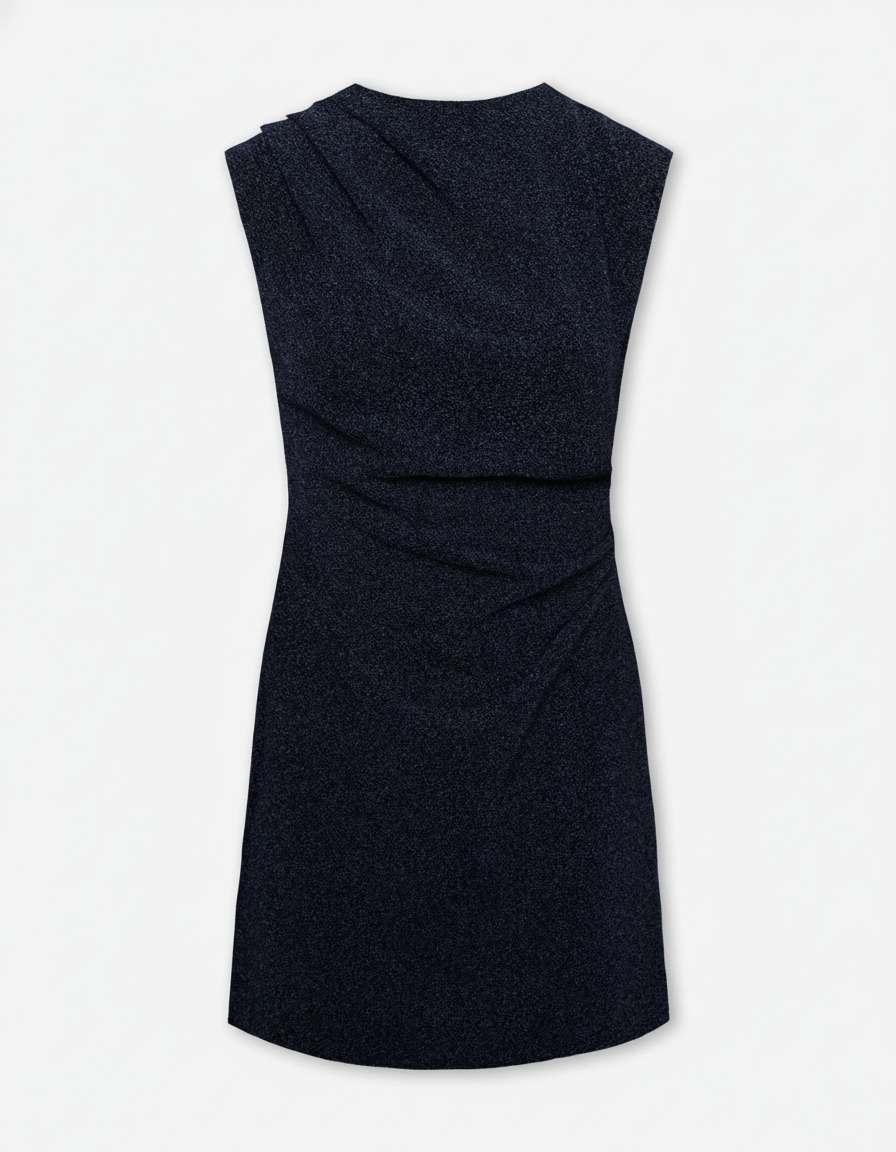 Renata - Vestito Glitter Blu Scuro