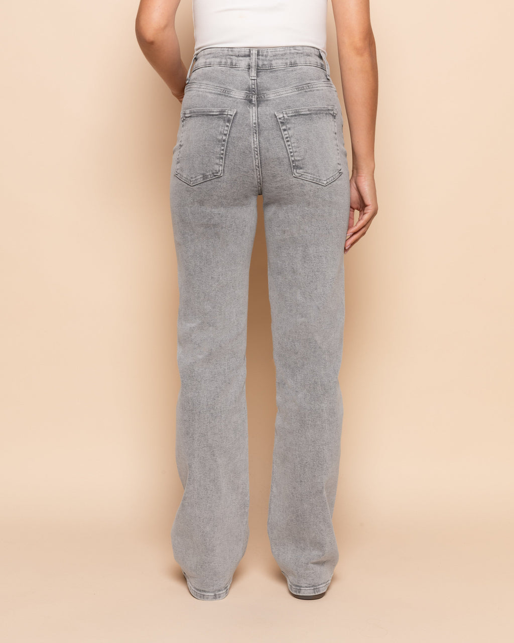 Aitana - Jeans a Taglio Bootcut Grigio