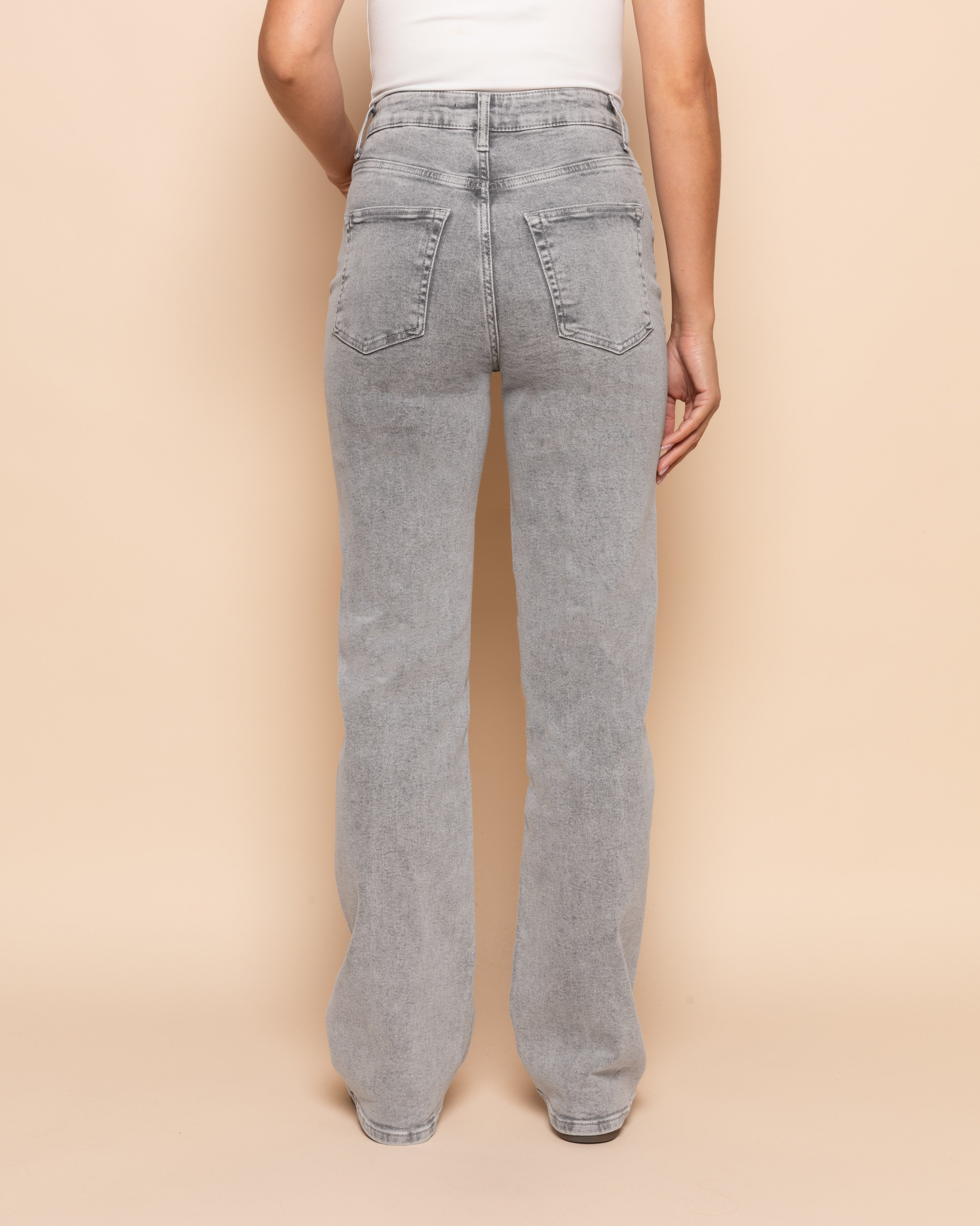 Aitana - Jeans a Taglio Bootcut Grigio