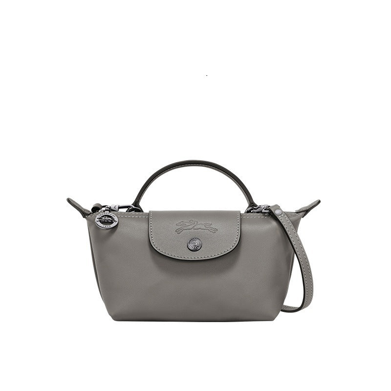 MINI BORSA IN PELLE LONGCHAMP | GRIGIO