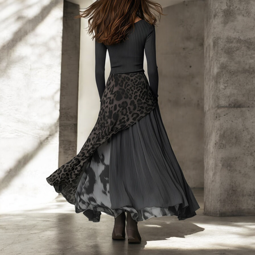 Clara - Vestito Lungo Leopardato