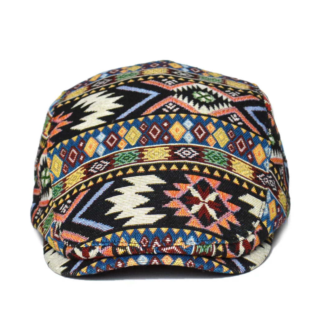 Reginald | Vintage Stampato Cappello piatto