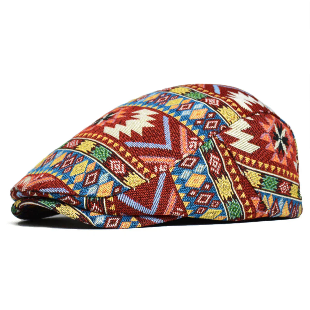 Reginald | Vintage Stampato Cappello piatto