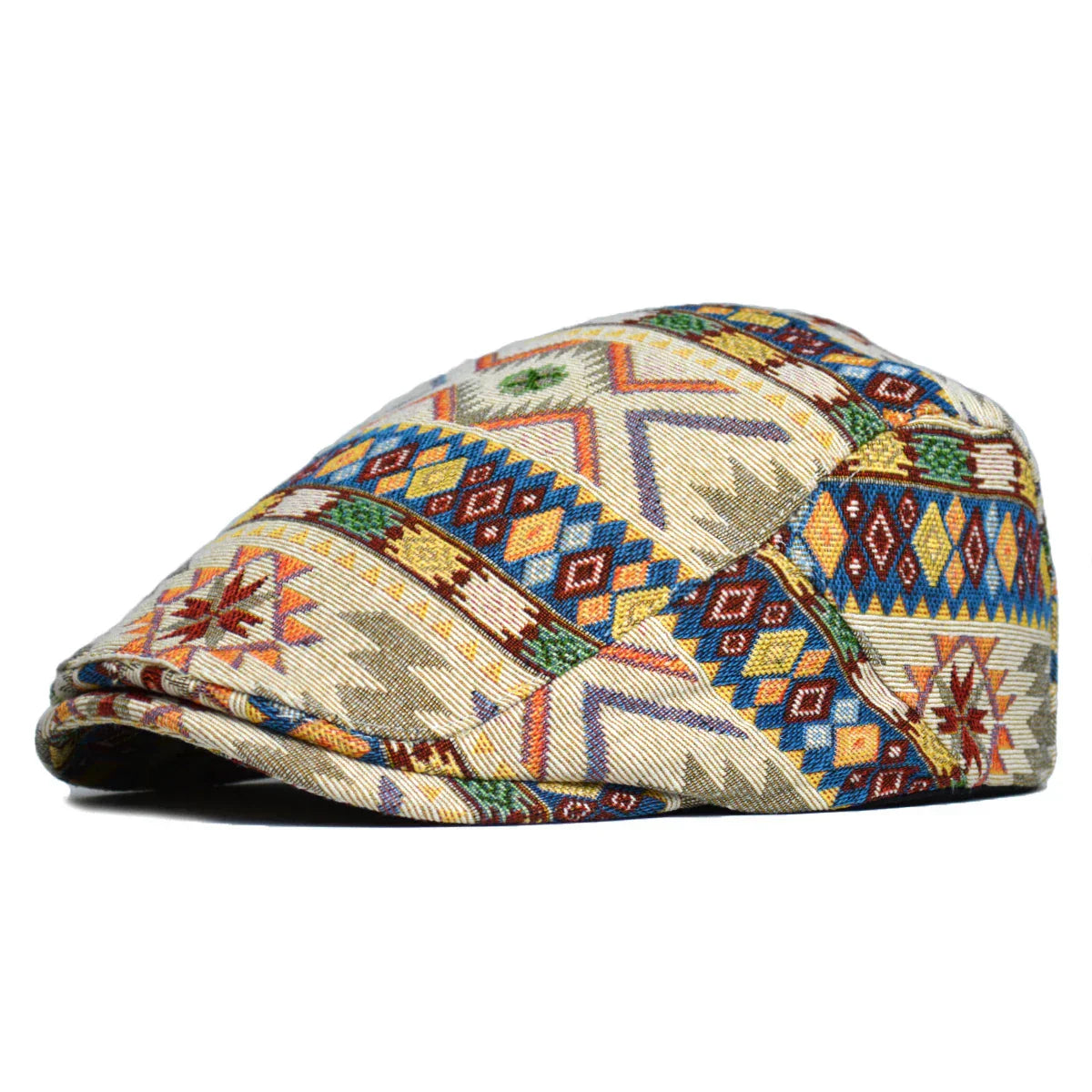 Reginald | Vintage Stampato Cappello piatto