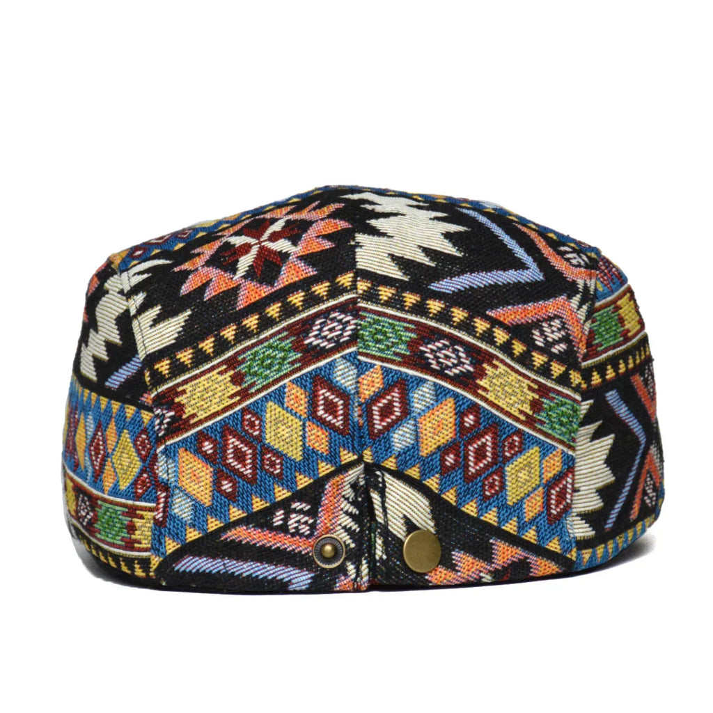 Reginald | Vintage Stampato Cappello piatto