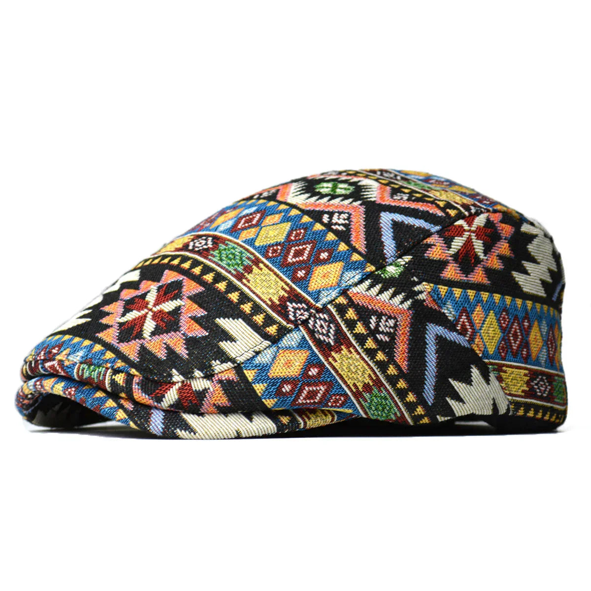 Reginald | Vintage Stampato Cappello piatto