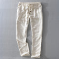 Harrington 100% Lino Pantaloni with Easy Waist Comfort