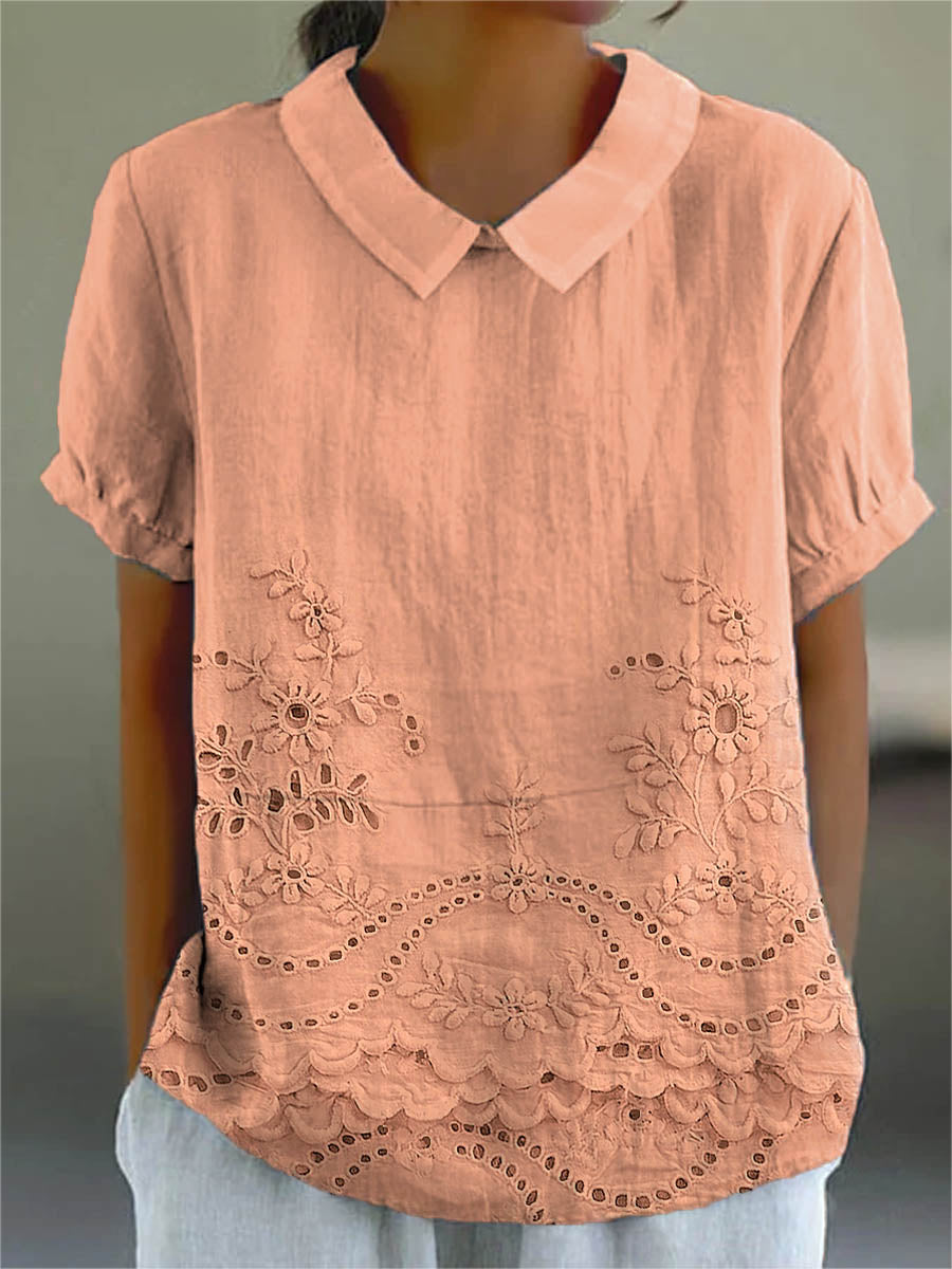 Lily | Floral Embroidired Shirt
