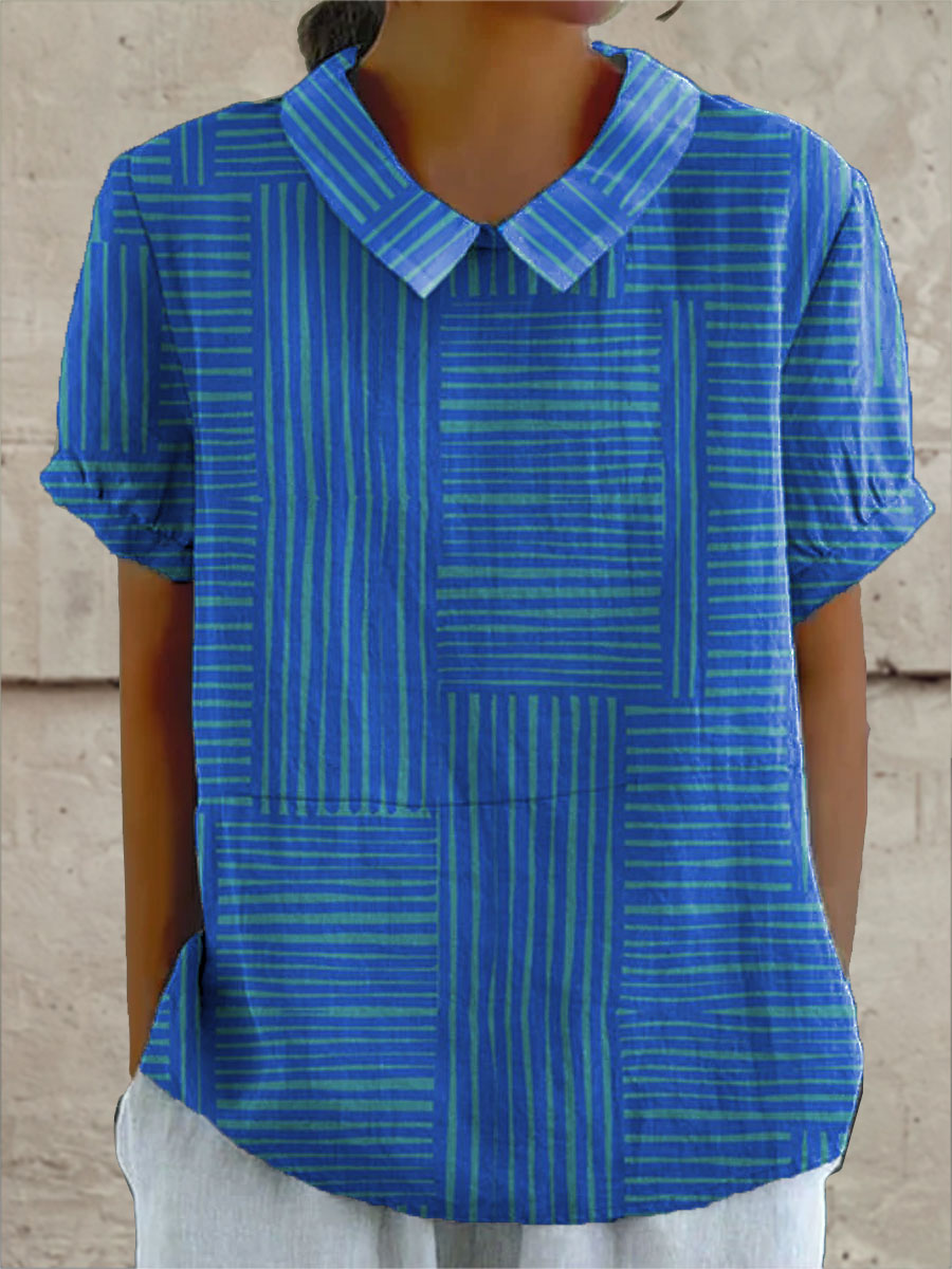 Maya | Striped Geomeric Shirt