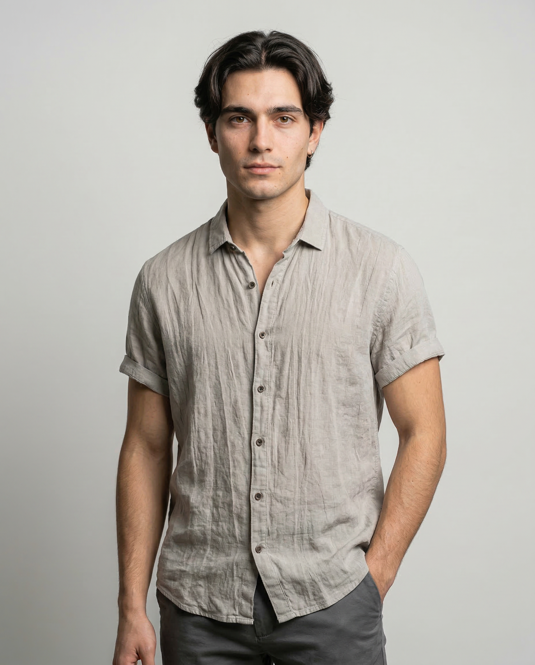 LOREN | Camicia di Lino a Maniche Corte