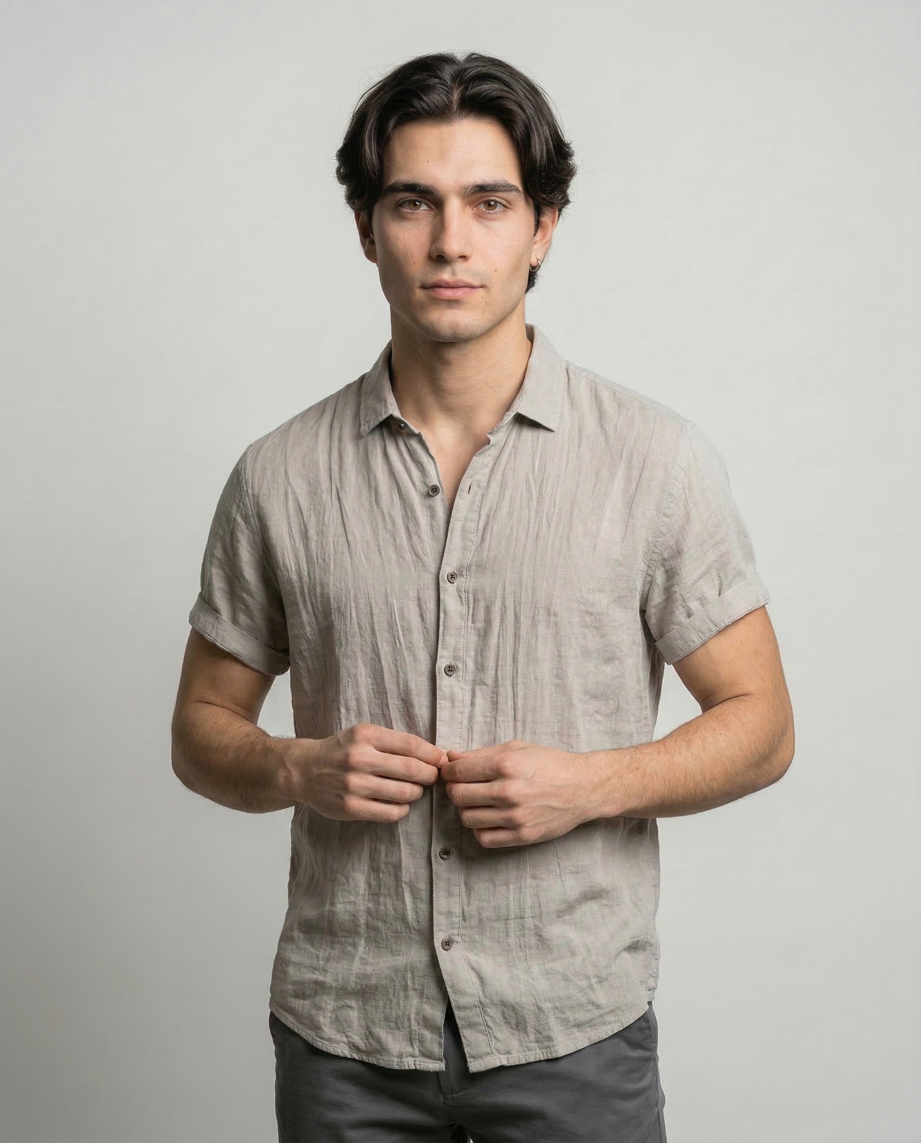 LOREN | Camicia di Lino a Maniche Corte