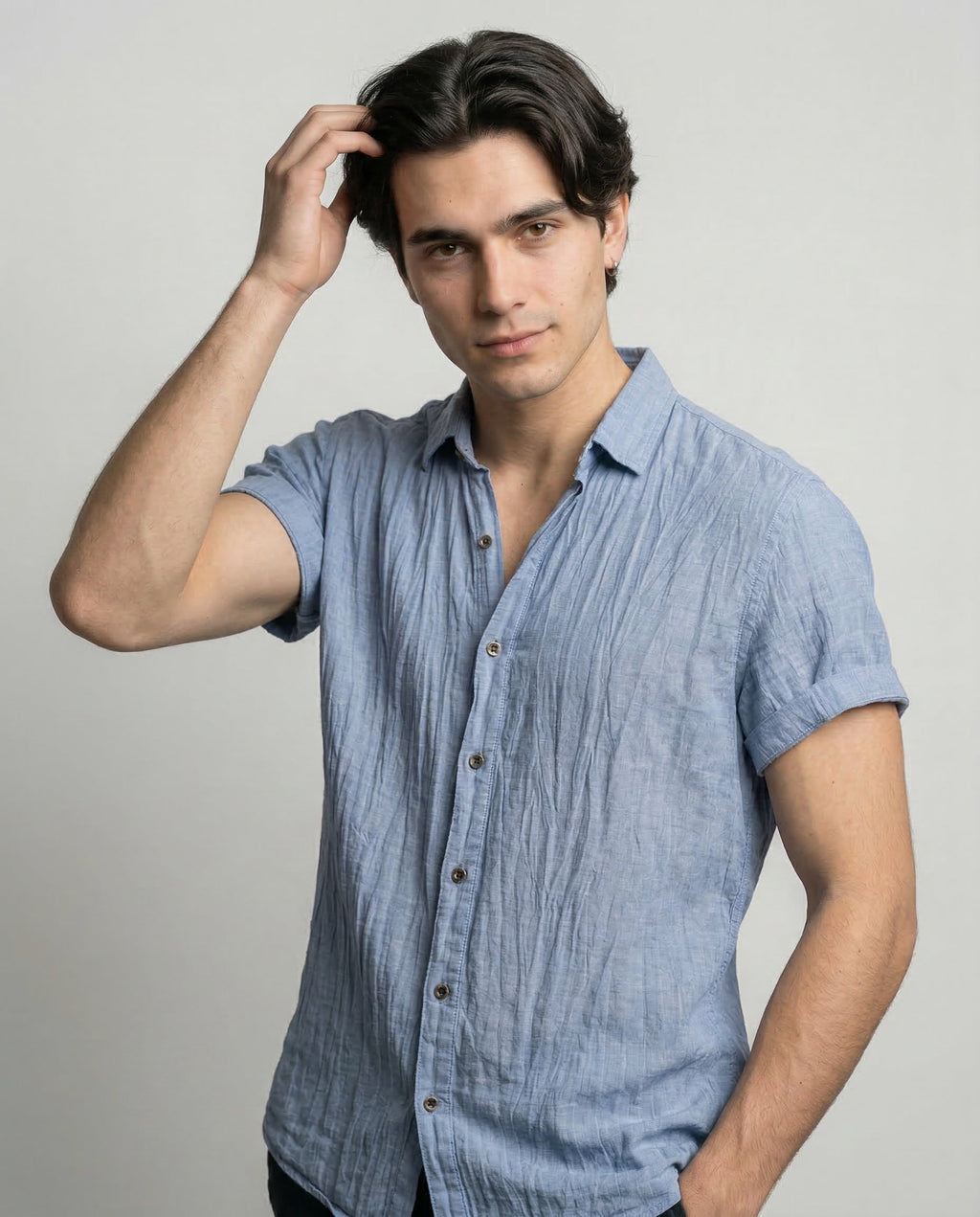 LOREN | Camicia di Lino a Maniche Corte
