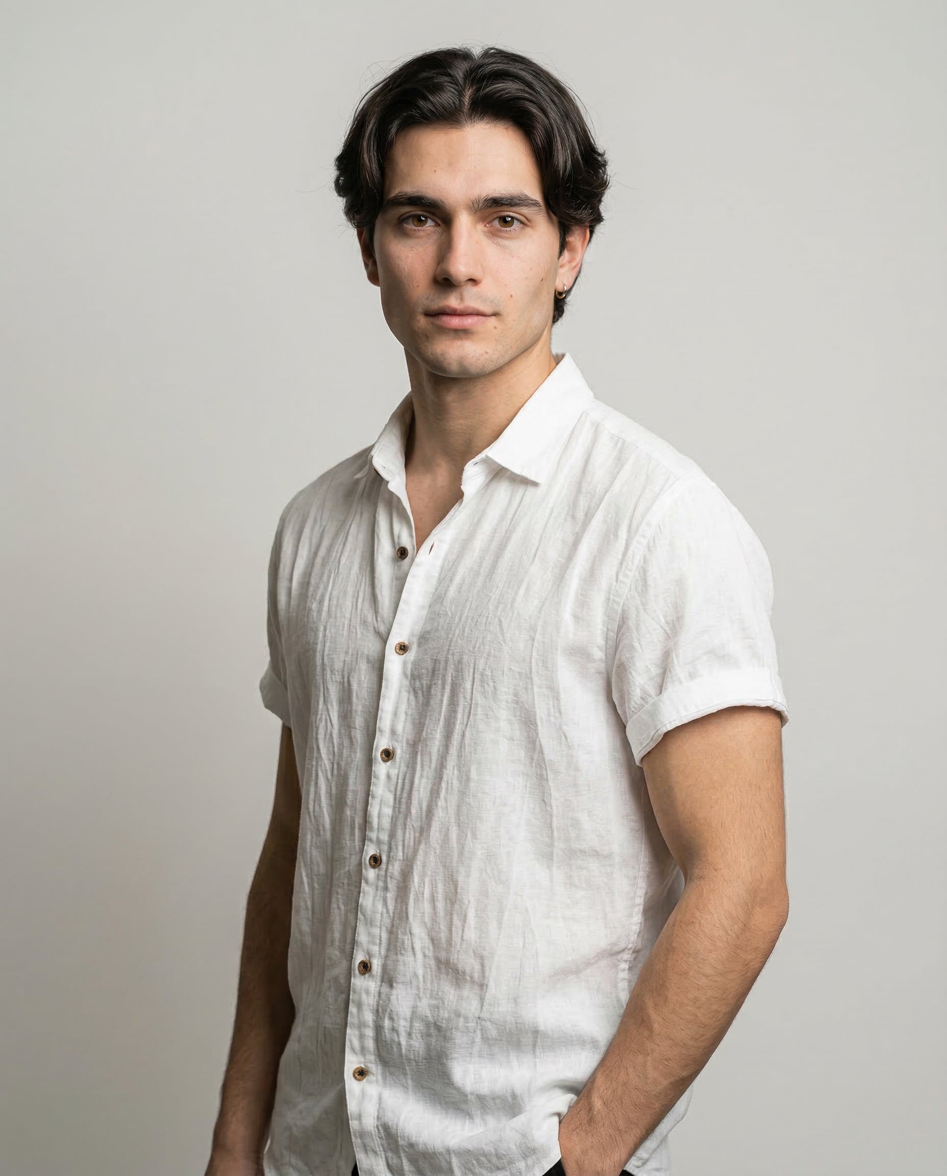 LOREN | Camicia di Lino a Maniche Corte