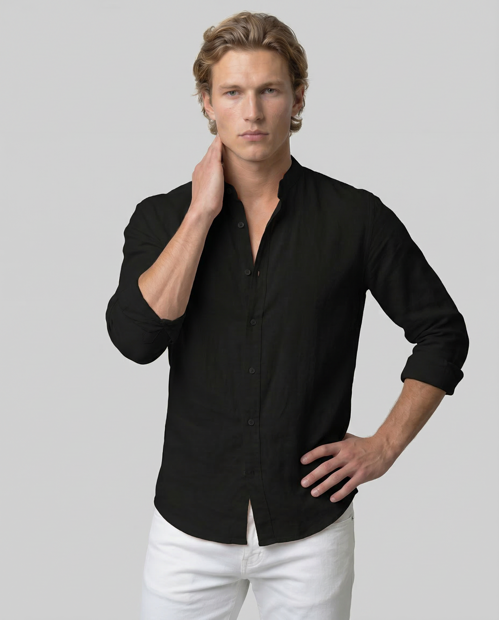 Camicia di lino traspirante