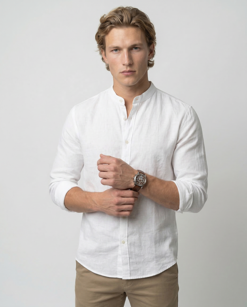 Camicia di lino traspirante
