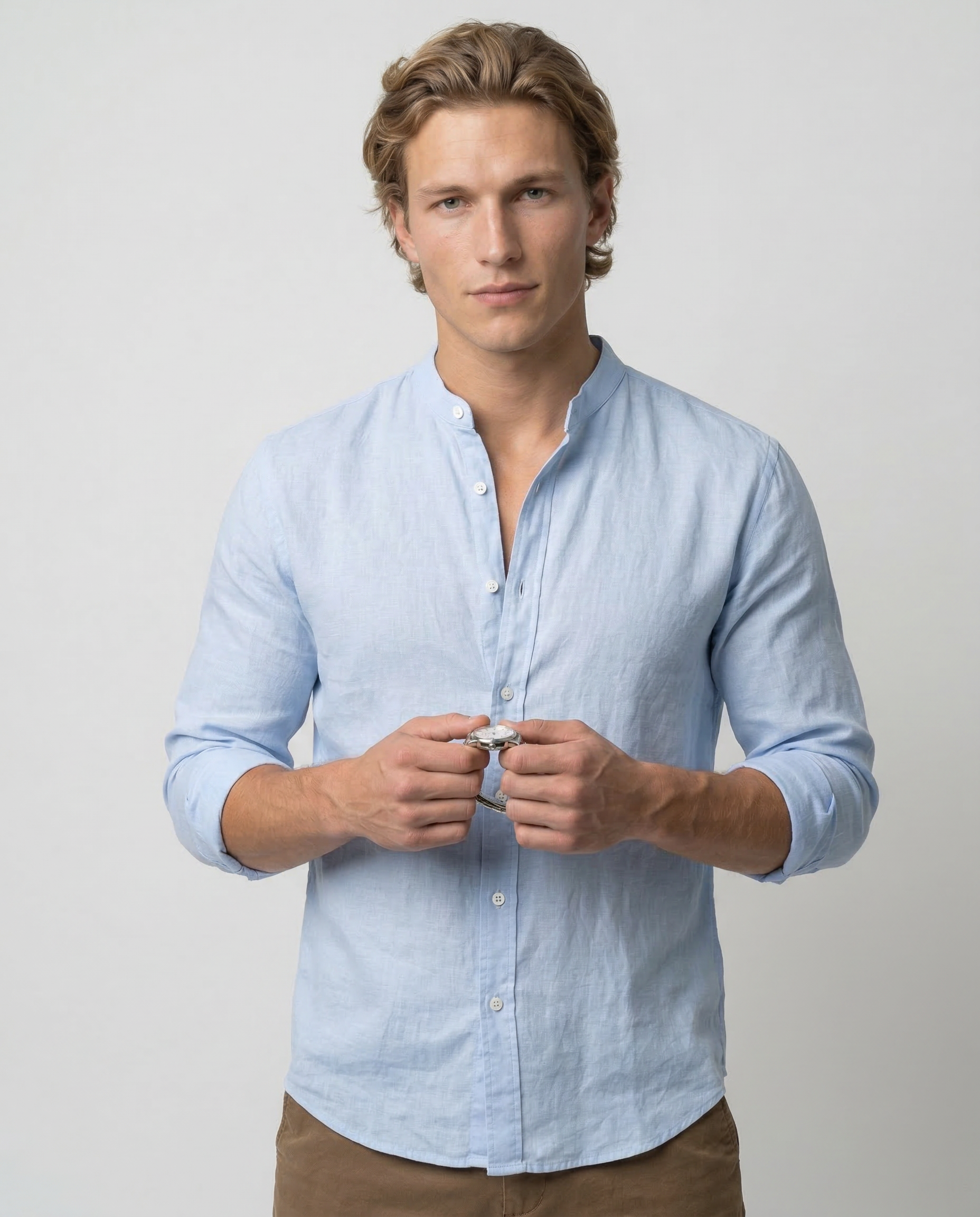 Camicia di lino traspirante