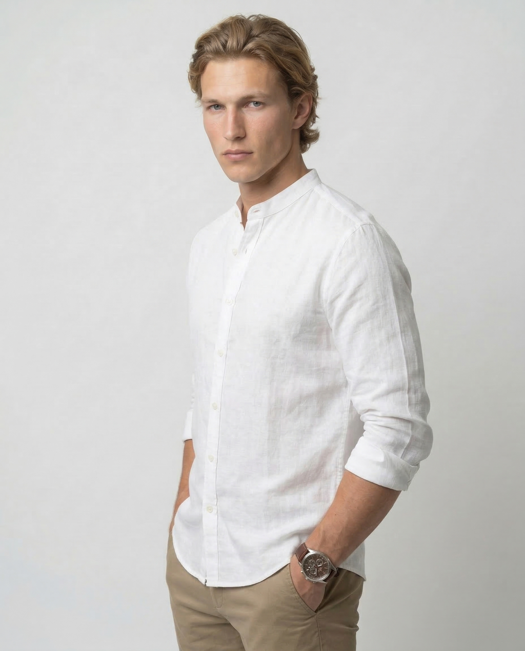 Camicia di lino traspirante