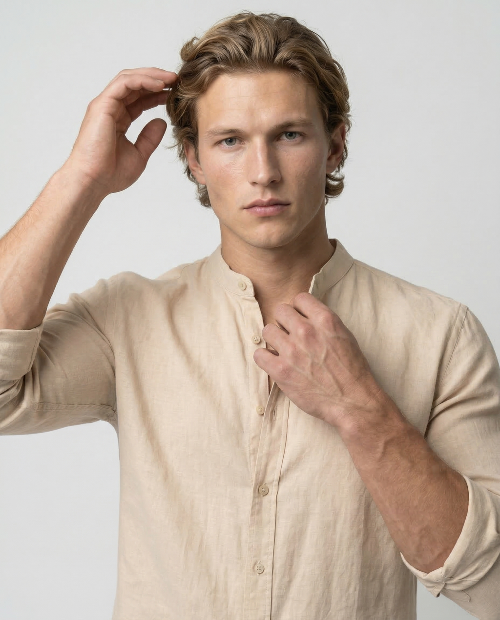 Camicia di lino traspirante