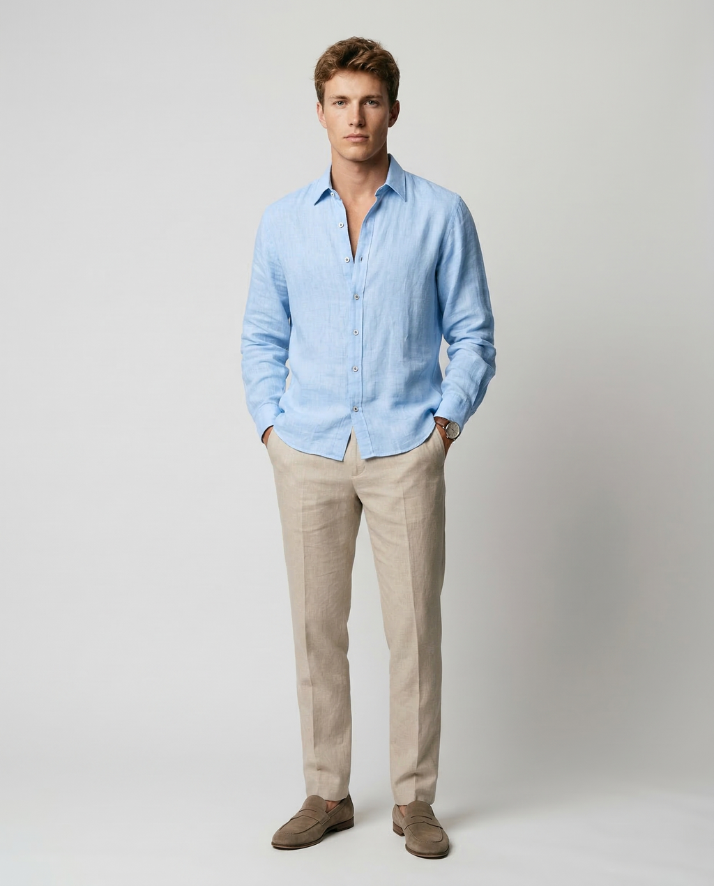 Camicia casual in lino