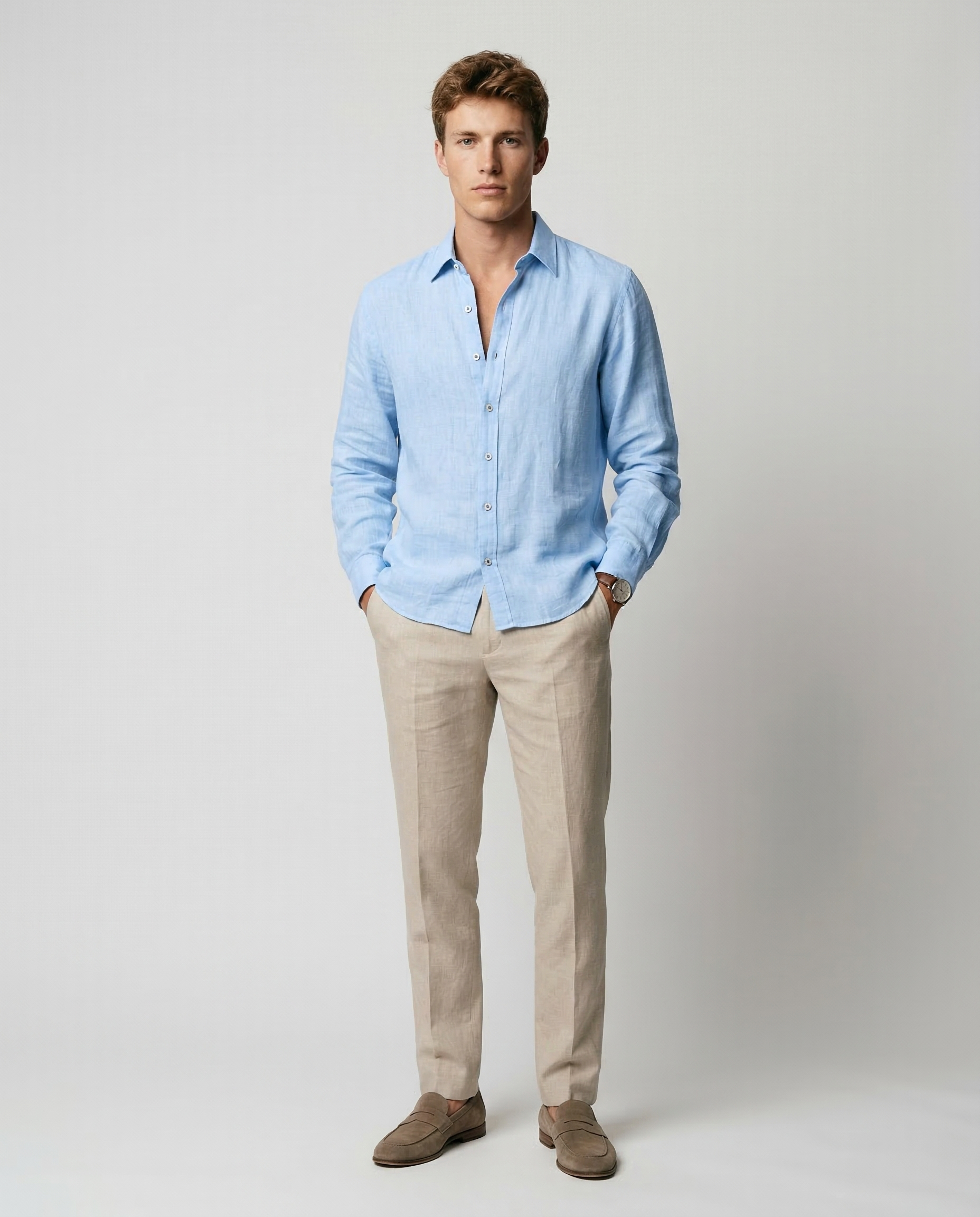 Camicia casual in lino