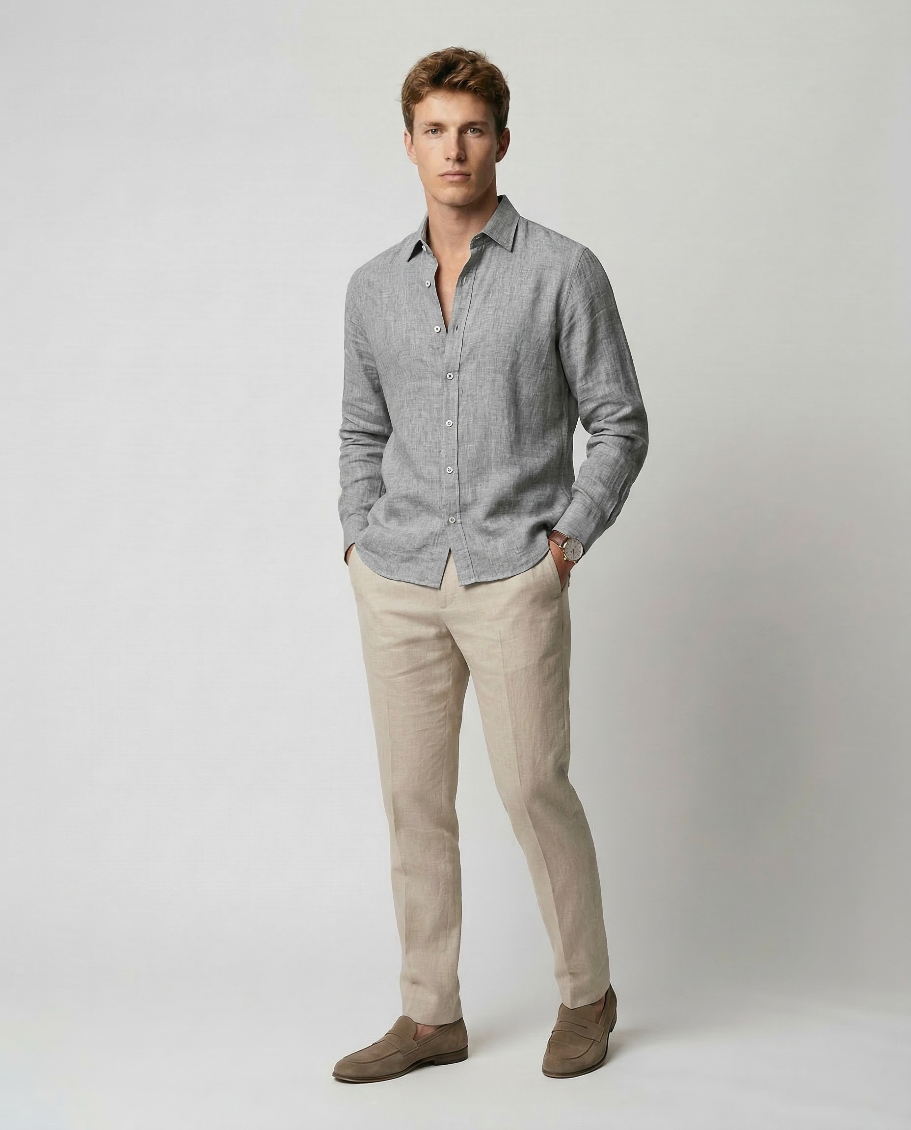 Camicia casual in lino