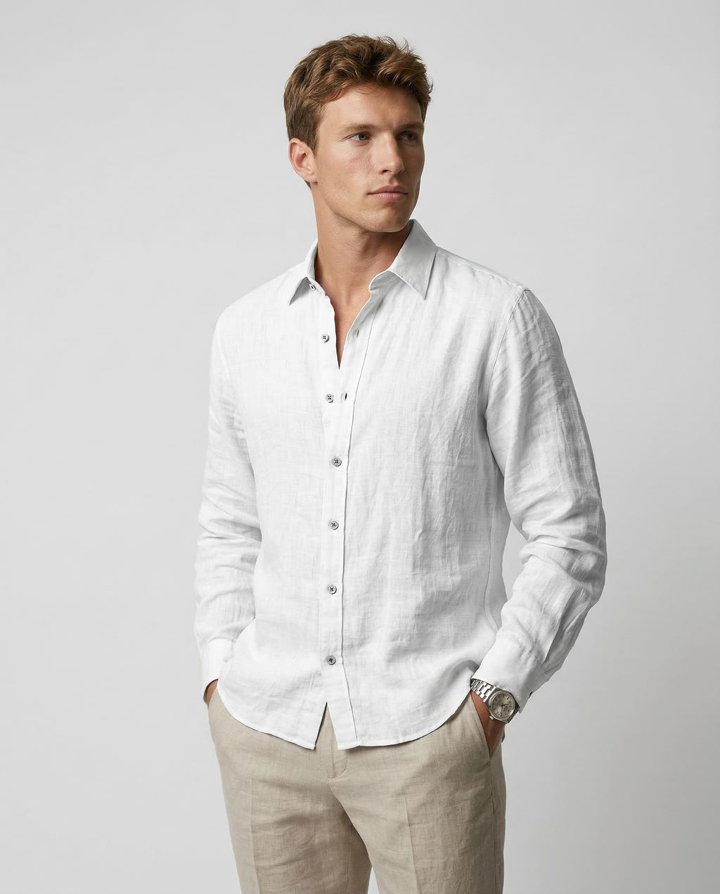 Camicia casual in lino