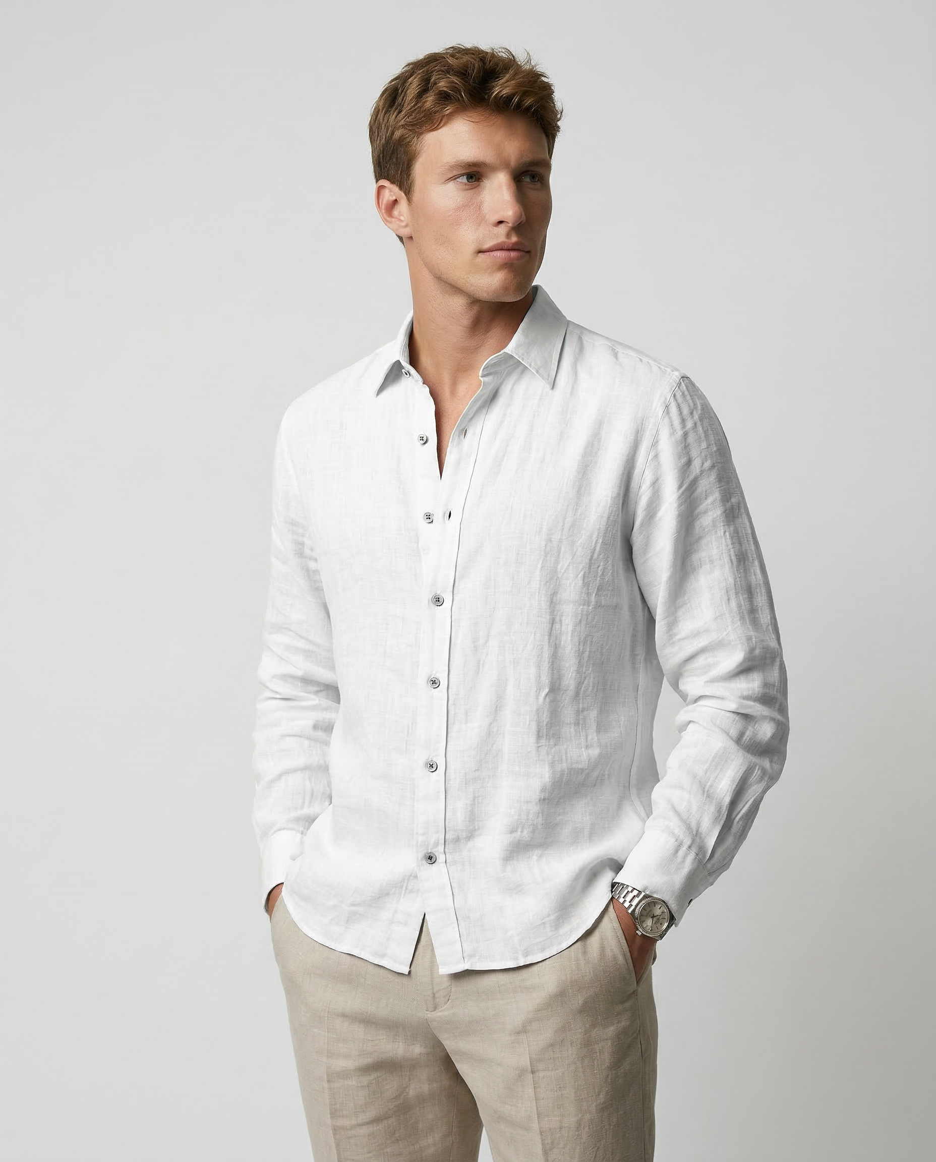 Camicia casual in lino