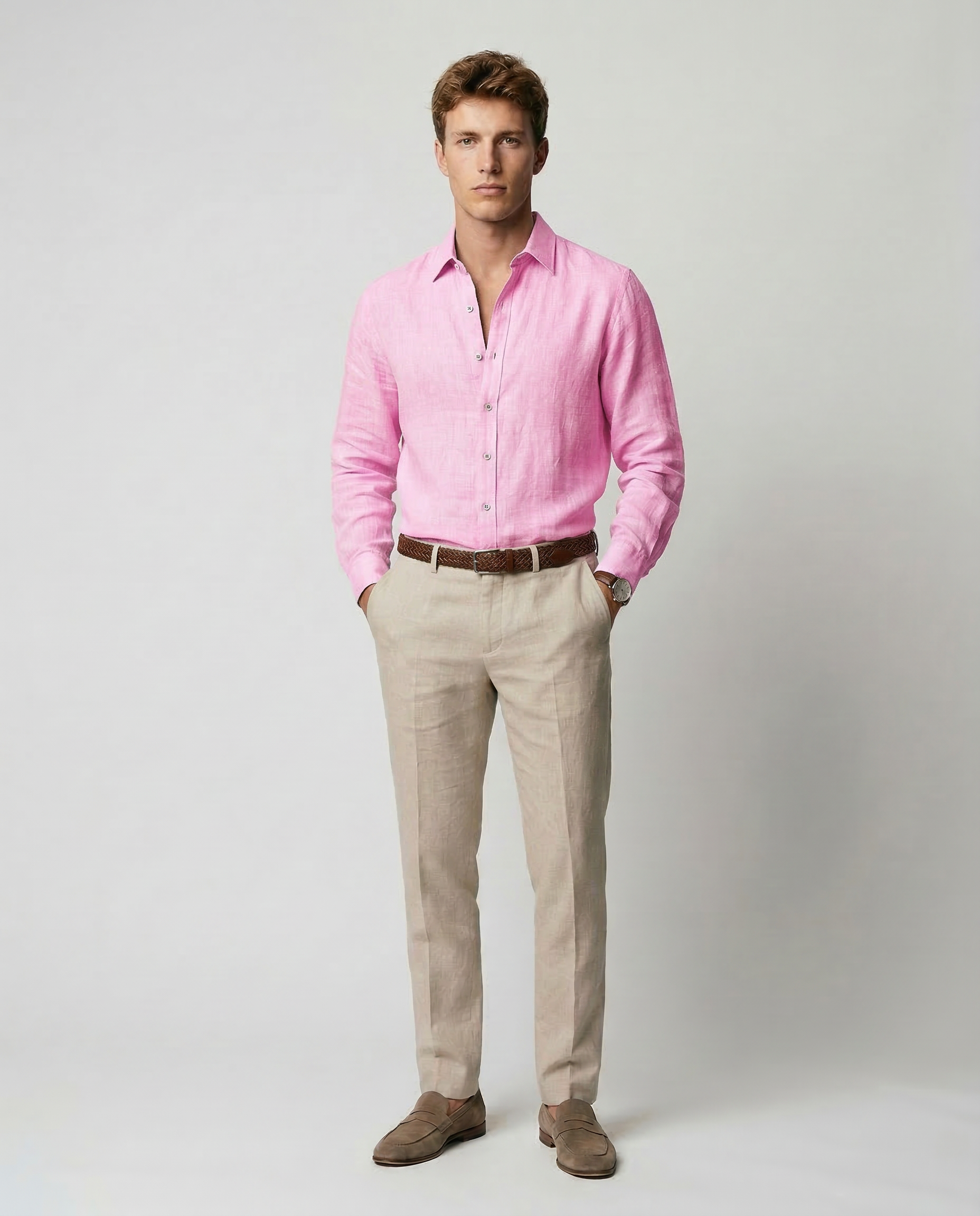 Camicia casual in lino