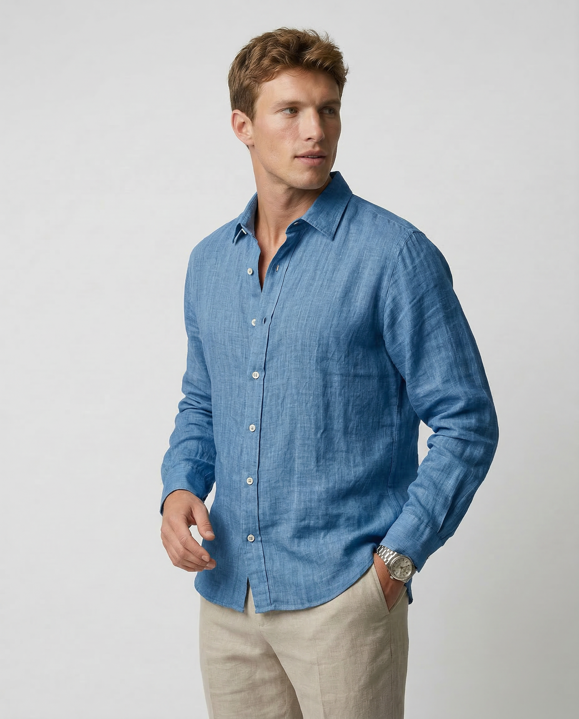 Camicia casual in lino