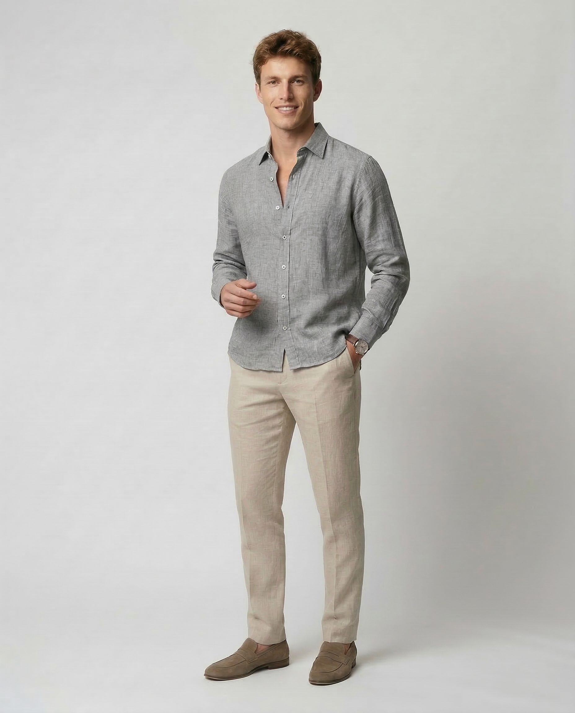 Camicia casual in lino