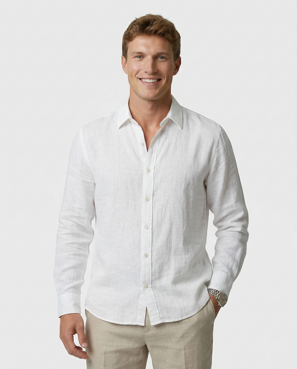 Camicia casual in lino