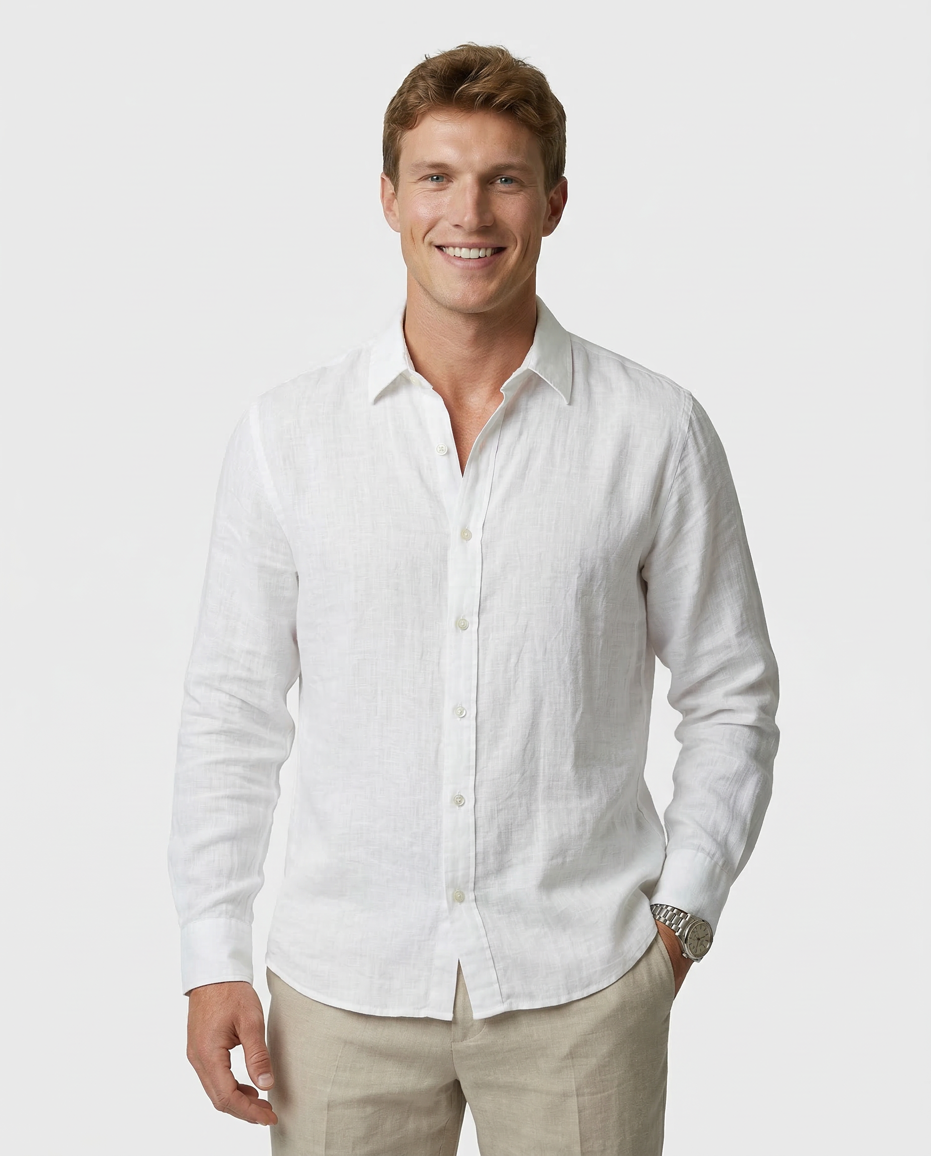 Camicia casual in lino