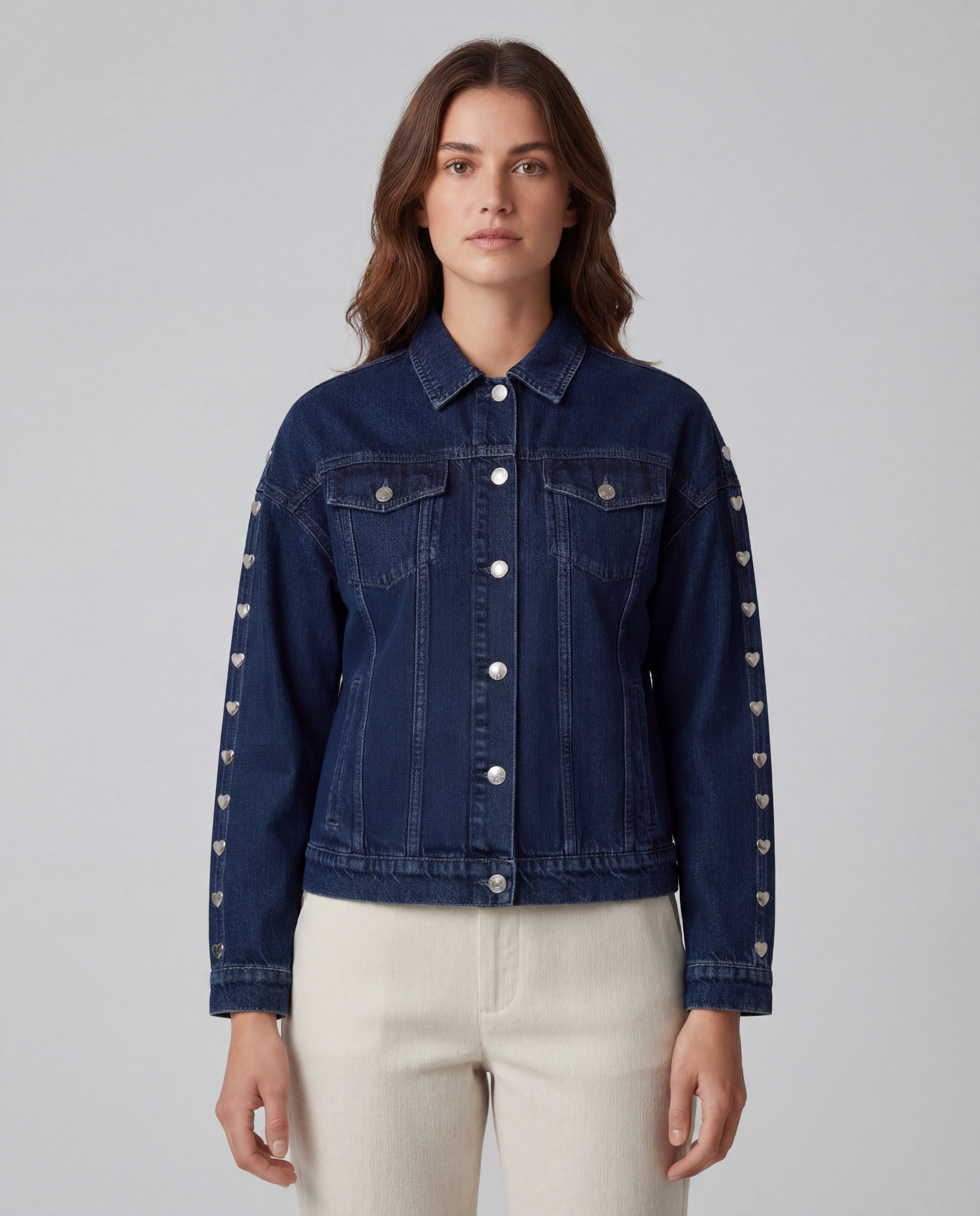 Lucia - Giacca Denim con Cuori