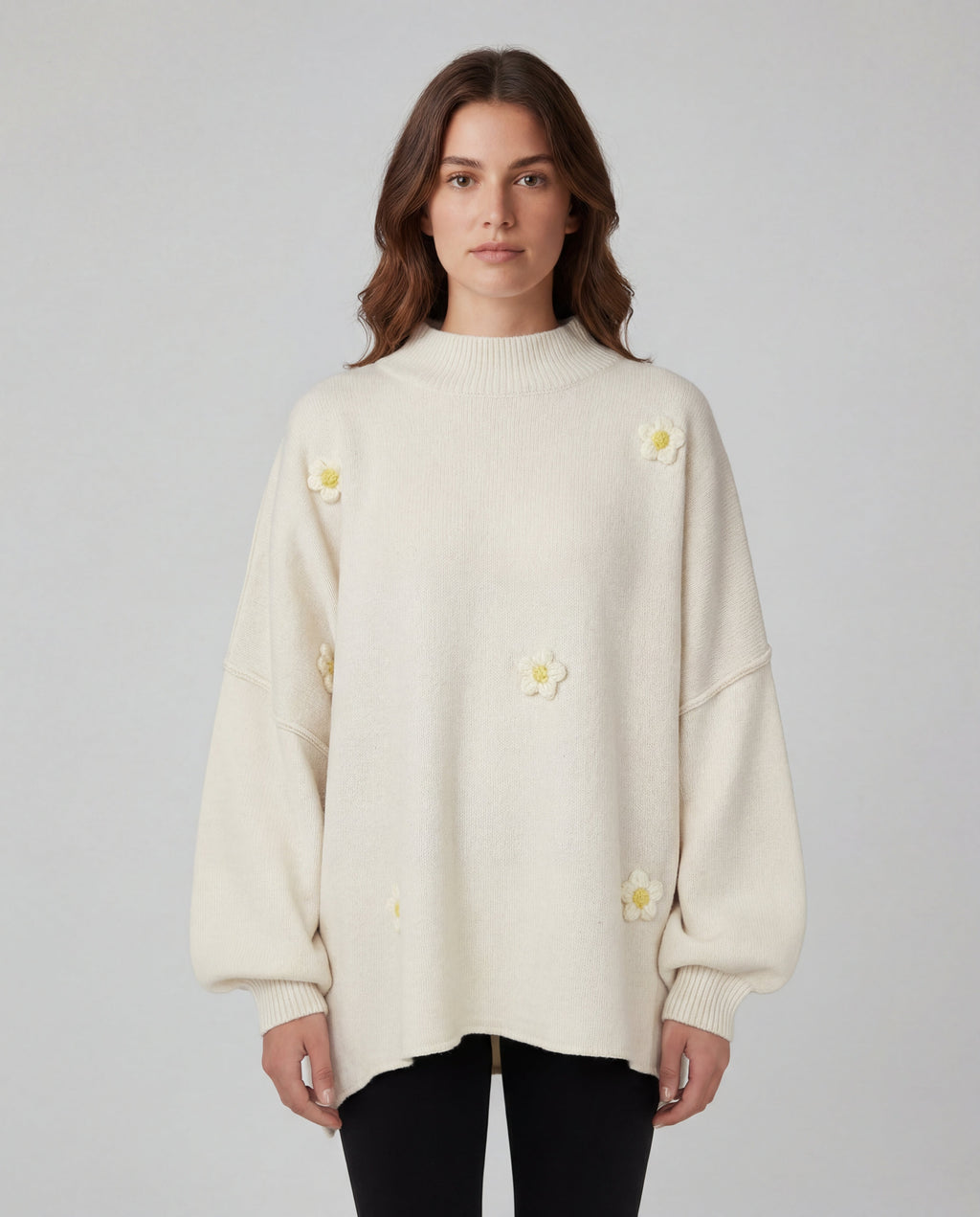 Luno - Felpa Pullover con Fiori