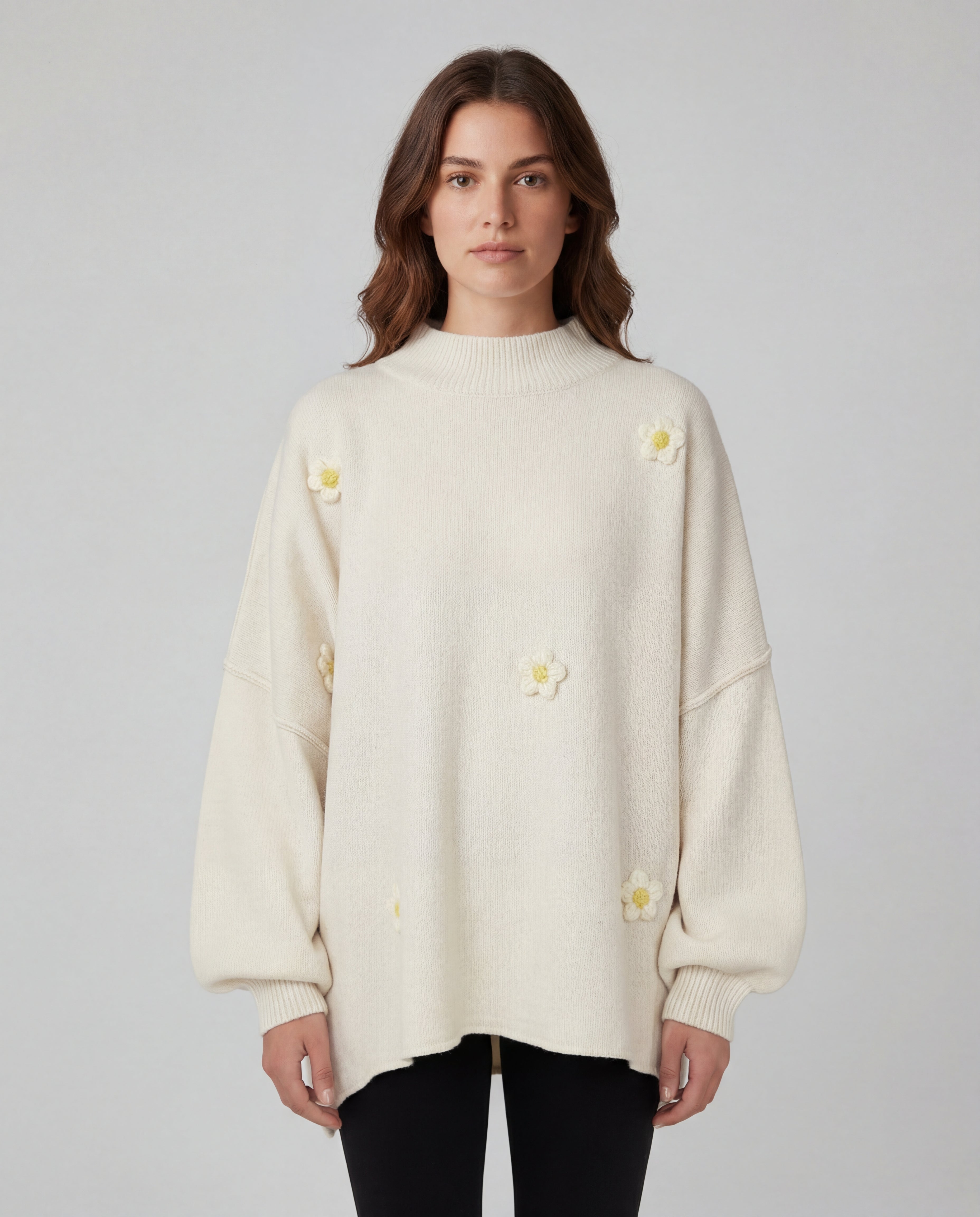 Luno - Felpa Pullover con Fiori