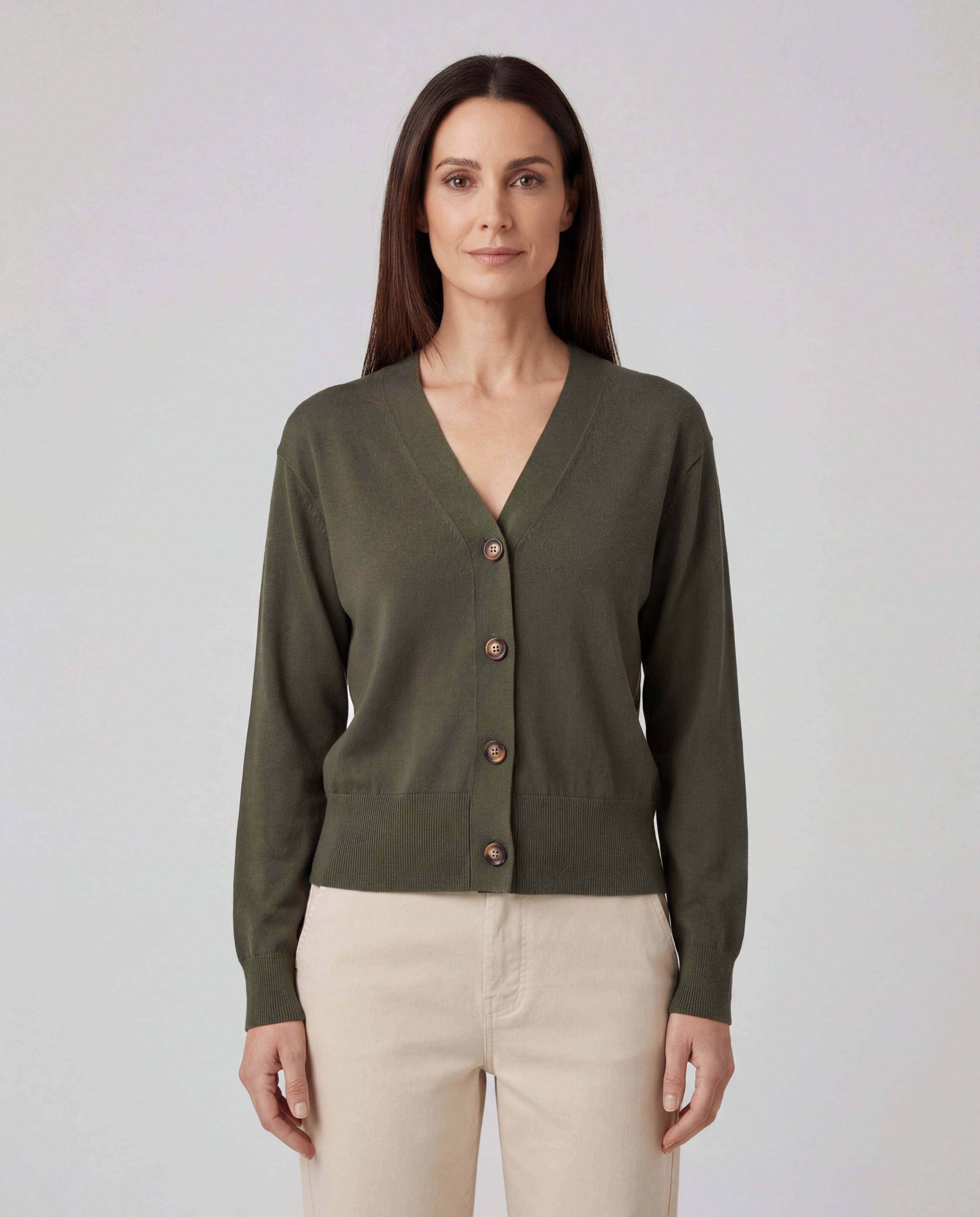 Sara - Cardigan Verdi Oliva