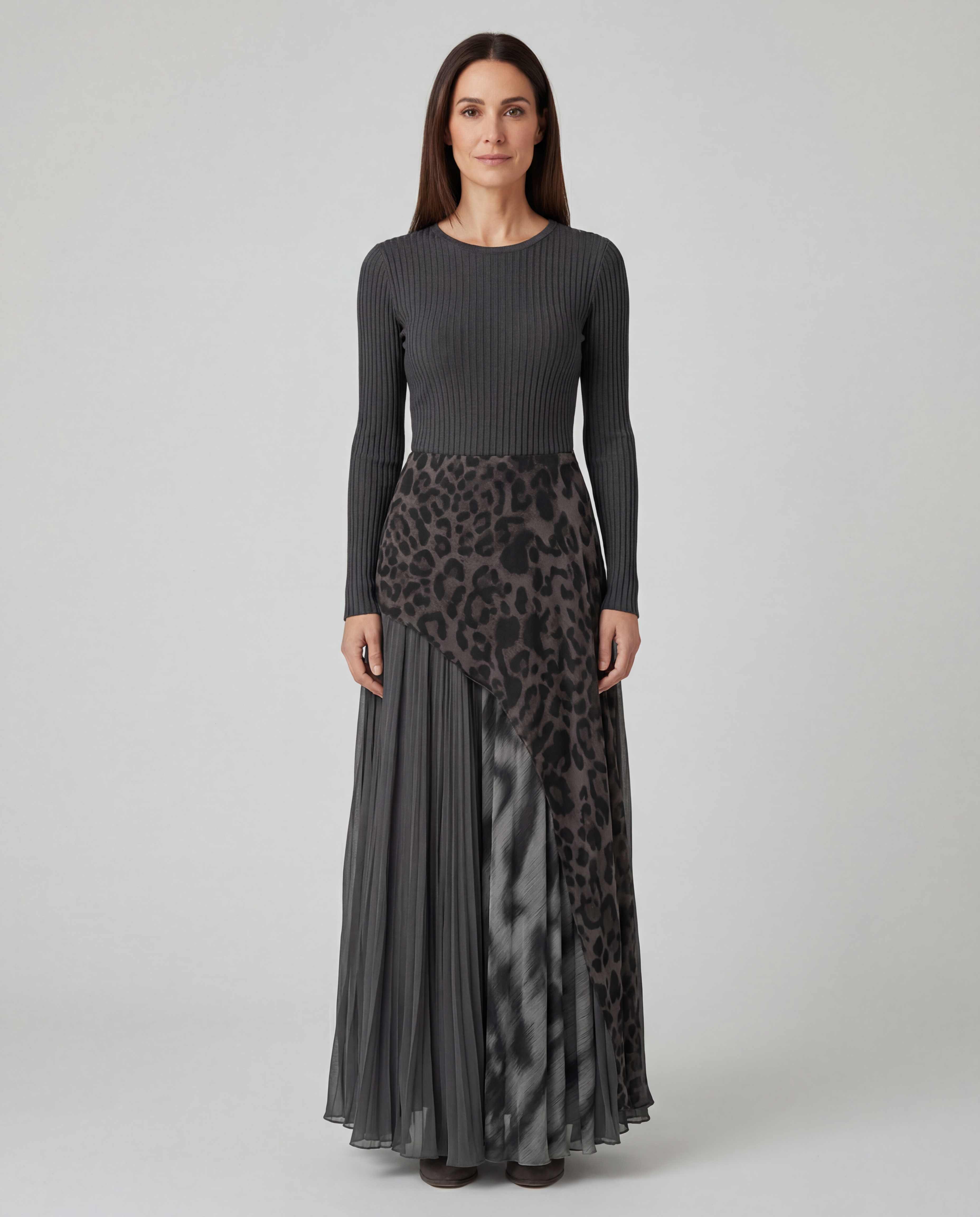 Clara - Vestito Lungo Leopardato