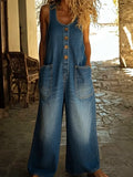 Ruth™ | Salopette in denim coton lavé vintage